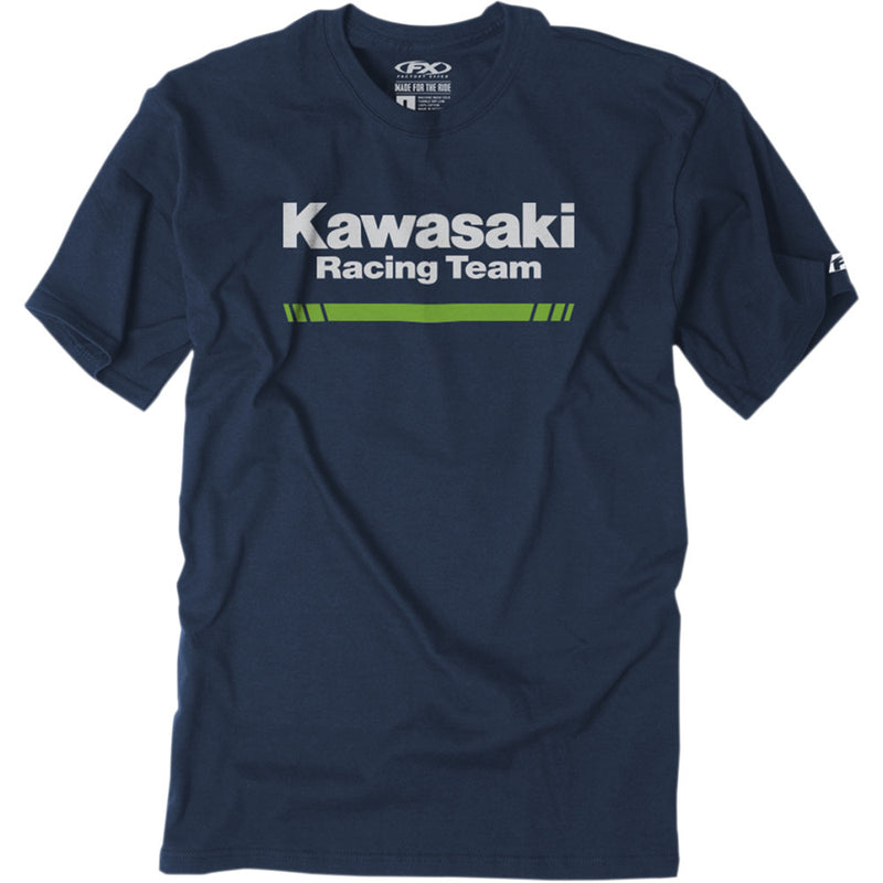 FACTORY EFFEX Kawasaki Stripes T-Shirt - Navy - 2XL 22-87108