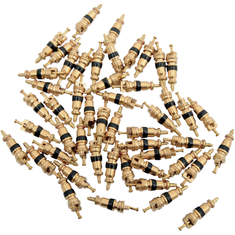 K&L Supply Valve Core - Straight - Gold - 50 Pack 32-8214 | Valve Stems Cores