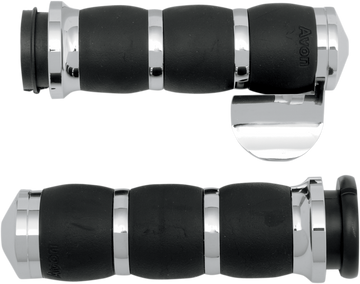 Avon Grips 3-Ring Velvet Air Grips - TBW - Throttle Boss - Chrome AIR-93-FLY-BOSS