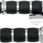 Avon Grips 3-Ring Velvet Air Grips - Throttle Boss - Chrome AIR-93-BOSS