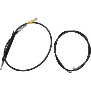 LA Choppers Handlebar Cable/Brake Line Kit - Quick Connect - Complete - 15" - 17" Handlebars - Black LA-8156KT2-16B