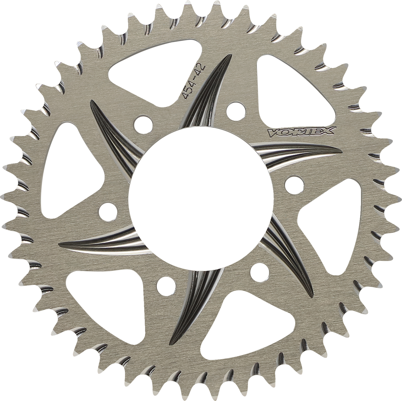 Vortex Aluminum Sprocket - Silver - Rear - 42 Tooth 454-42