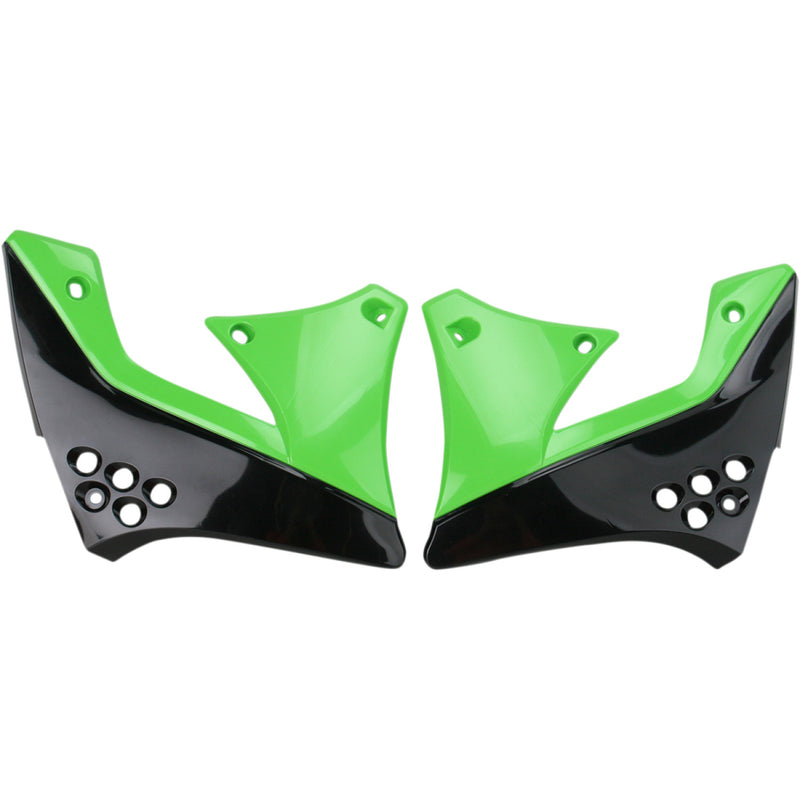 Acerbis Radiator Shrouds - Black/Green 2141721043