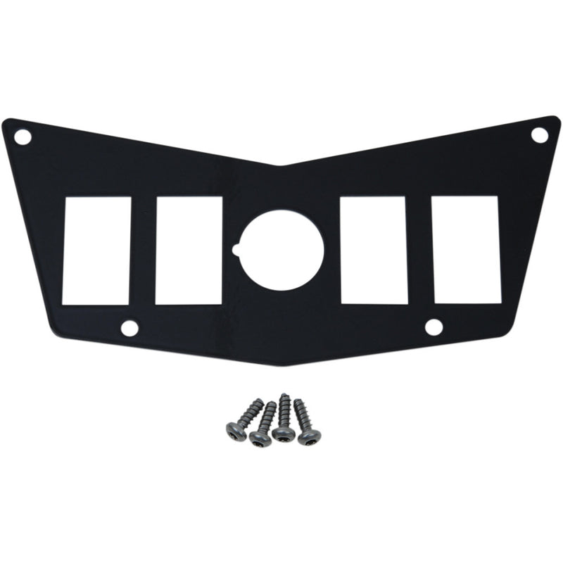 MOOSE OFFROAD Dash Plate - 4 Switch - Black 100-4390-PU