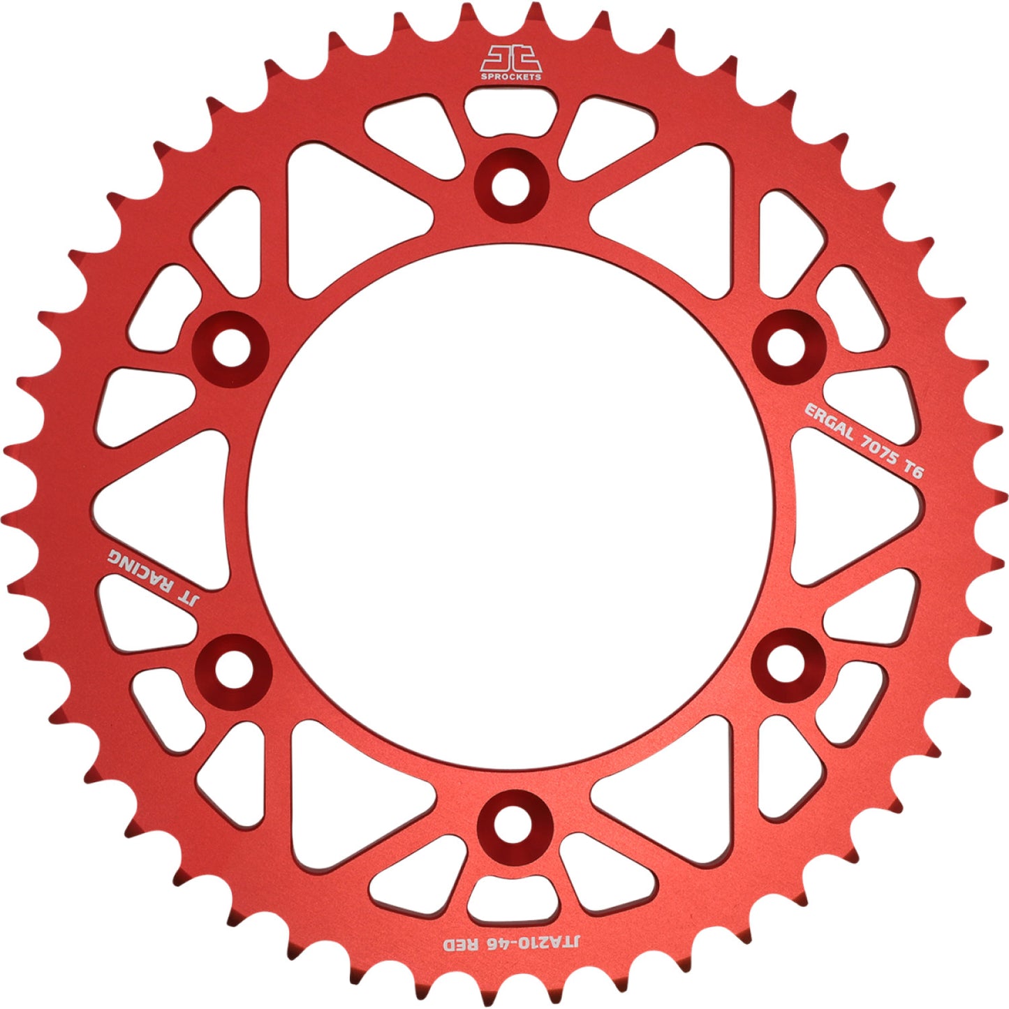 JT SPROCKETS Rear Sprocket - Honda - Red - 46 Tooth JTA210.46RED by JT Rear Sprockets   Aluminum/Alloy