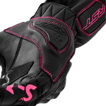 RST Women's S1 CE Leather Glove - Black/Pink - XL