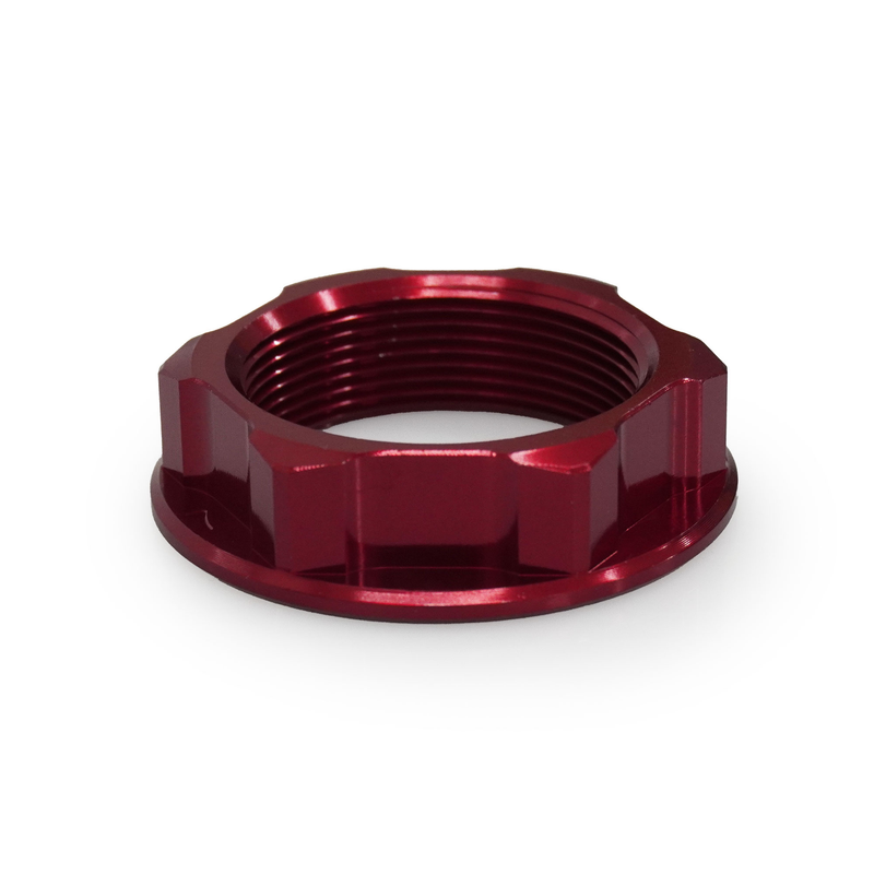 Steering Stem Nut Red Hon