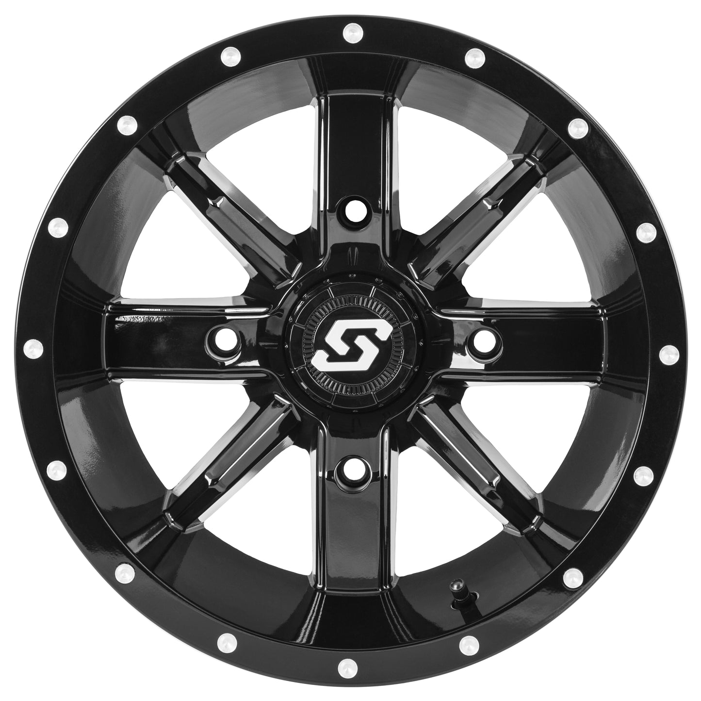 Hollow Point Wheel 14x8 4/156 4+4 (0mm) Black
