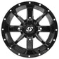 Hollow Point Wheel 14x8 4/110 4+4 (0mm) Black