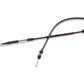 Black and silver clutch cable on a white background