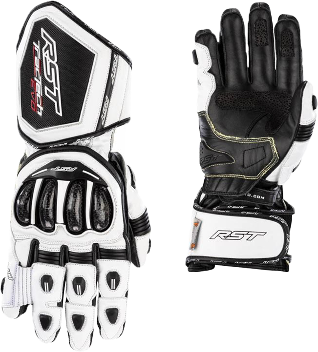 RST Tractech Evo 4 CE Glove - White/White/Black - 2XL