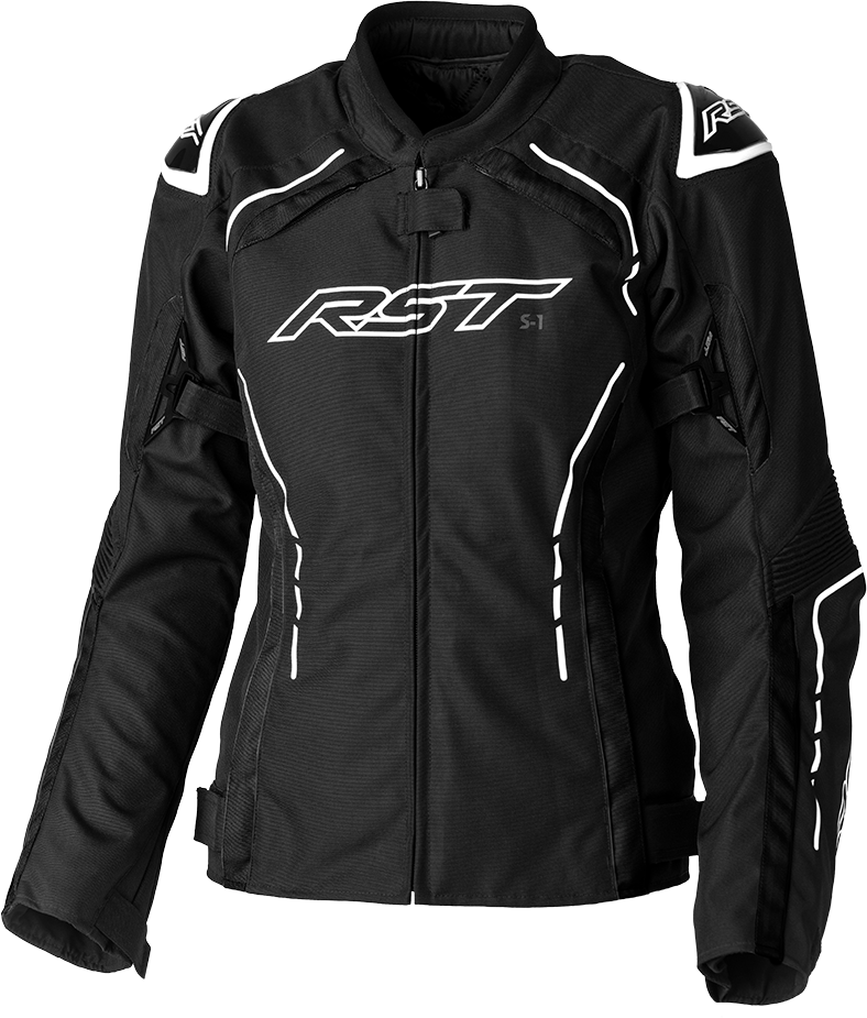 RST Women's S1 CE Textile Jacket - Black/White - M