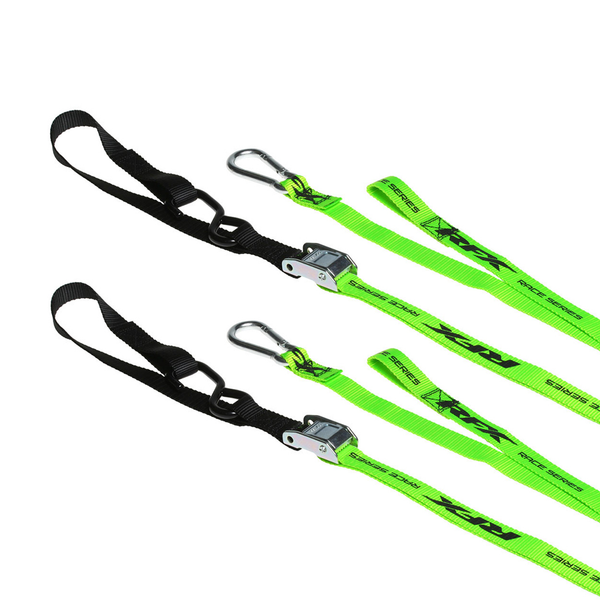 RFX 1.0 Tie Downs Soft Loop & Carabiner Green/Black FXTD 30000 55HV