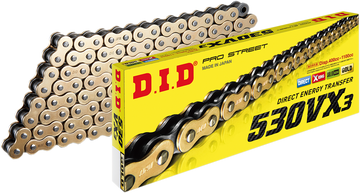 DID 530 VX3 - Drive Chain - 120 Links - Gold M530VX3G120ZB