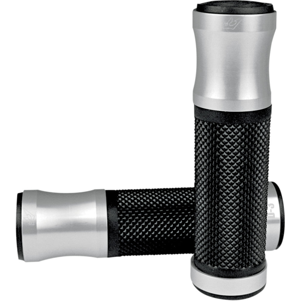 DRIVEN RACING 7/8" D3 Grips - Silver/Black D3SL