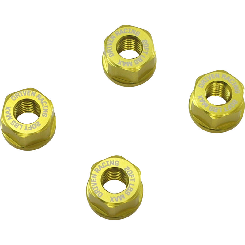 DRIVEN RACING Aluminum Sprocket Nuts - Gold - M8 x 1.25 DSN-02-GD