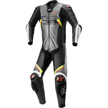 ALPINESTARS Missile Ignition v2 1-Piece Suit - Metallic Gray/Black/Yellow/Red Fluorescent - US 42 / EU 52 3150222-9135-52