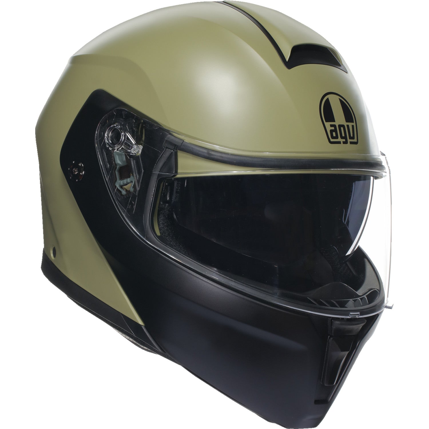 AGV Streetmodular Helmet - Mono - Matte Pastello Green/Black - Small 2118296002010S | Street Full Face Modular Helmet