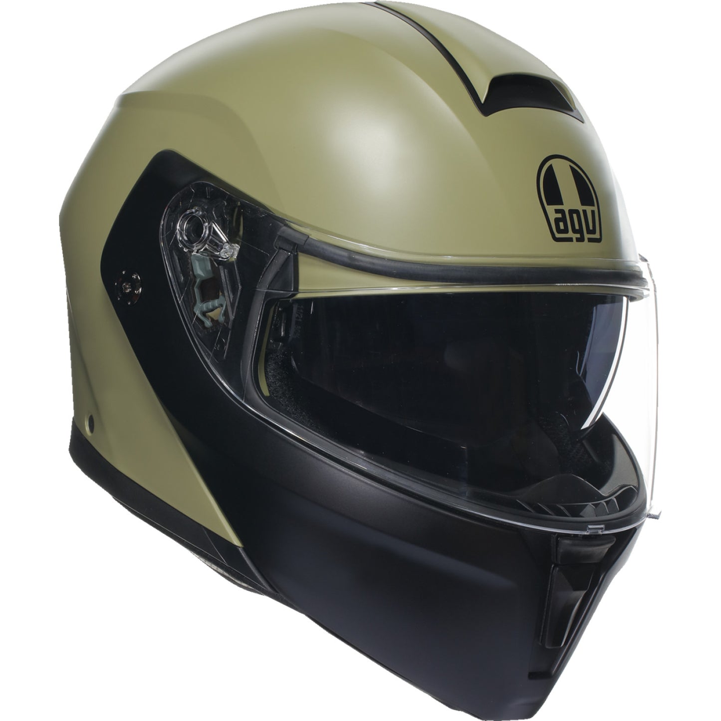 AGV Streetmodular Helmet - Mono - Matte Pastello Green/Black - XL 2118296002010XL | Street Full Face Modular Helmet