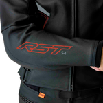 RST S1 D3O Leather CE Jacket - Black/Grey/Red - S