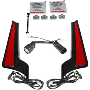 Custom Dynamics Fascia LED Light Panels - Black/Red CD-FASCIA-SS6RB