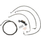 LA Choppers Handlebar Cable/Brake Line Kit - 18" - 20" Ape Hanger Handlebars - Stainless Steel LA-8055KT-19