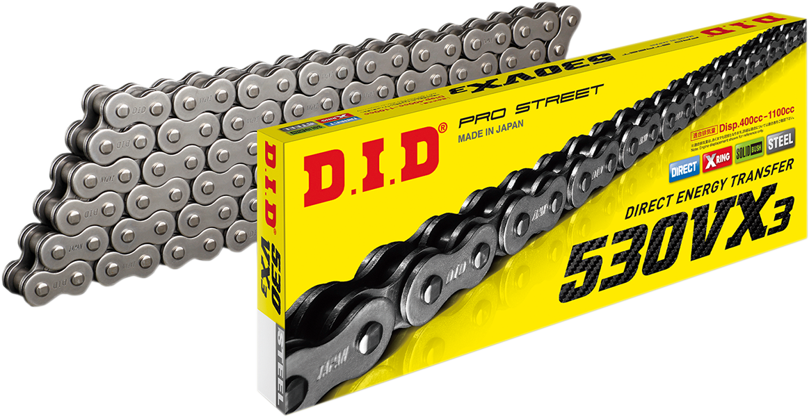 DID 530 VX3 - Drive Chain - 100 Links - Natural M530VX3X100ZB