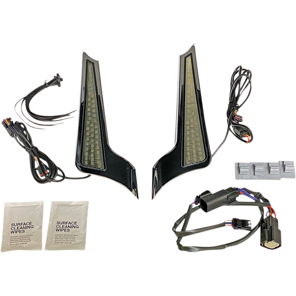 Custom Dynamics Panel Lights - Chrome - Smoke Lens CD-FASCIADCSS6C