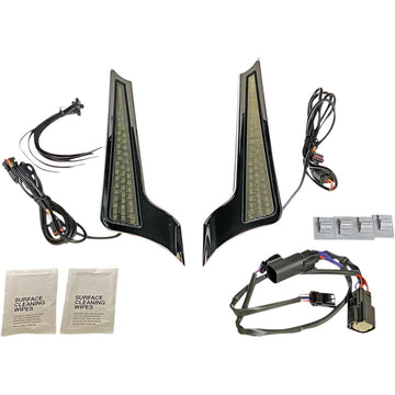 Custom Dynamics Panel Lights - Chrome - Smoke Lens CD-FASCIADCSS6C