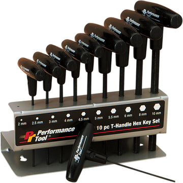 Performance Tool T-Handle Hex Set - 10-Pieces W80275