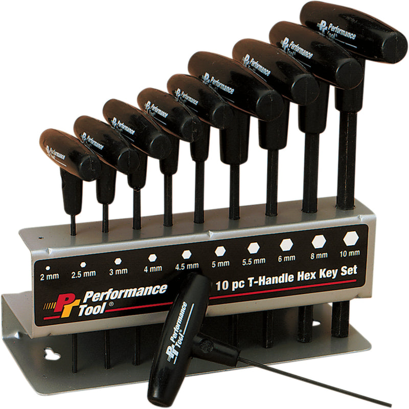 Performance Tool T-Handle Hex Set - 10-Pieces W80275