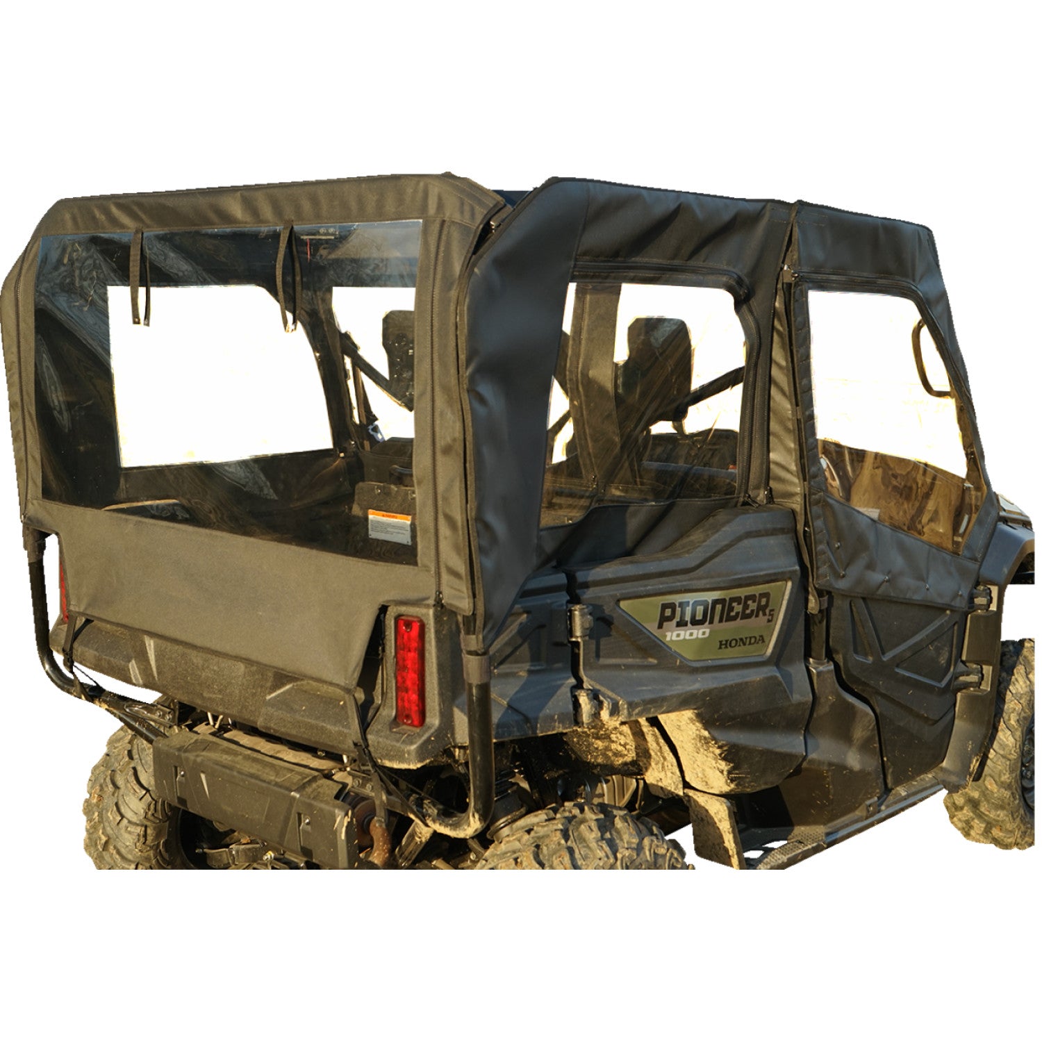 SEIZMIK Soft Doors - Middle/Rear Windows - Black - Honda Pioneer 1000 51-20983