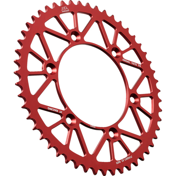JT Sprockets Rear Sprocket - Aluminum - 51 Tooth - Red - Gas Gas/Husqvarna/Husaberg/KTM JTA897.51RED