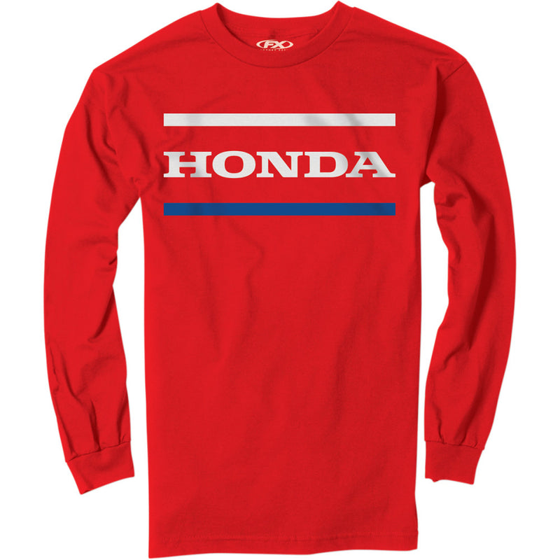 FACTORY EFFEX Honda Stripes Long-Sleeve T-Shirt - Red - Large 23-87314