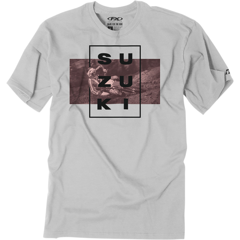 FACTORY EFFEX Suzuki Rider T-Shirt - Light Gray - Medium 25-87402
