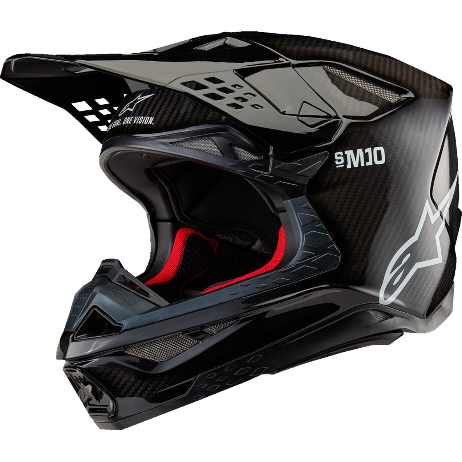 ALPINESTARS Supertech M10 Helmet - Solid - MIPS? - Gloss Black Carbon - Small 8300323-1188-S