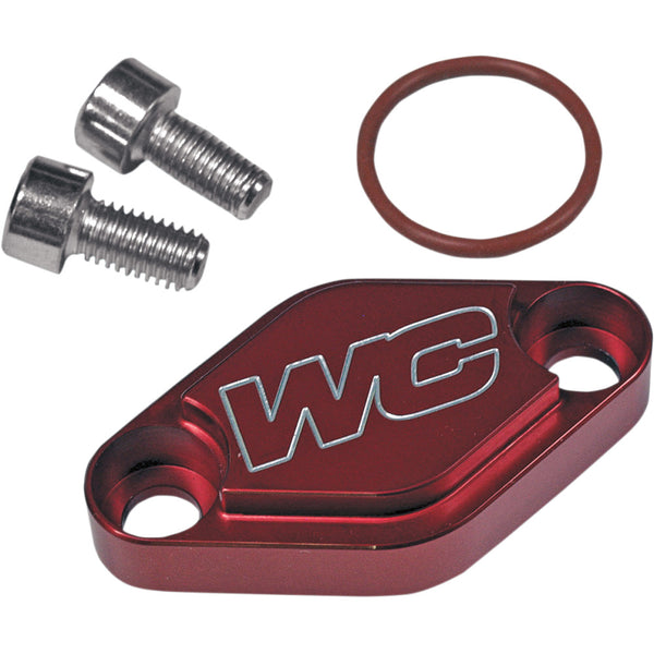 Works Connection Block Off Plate - Red 31-355