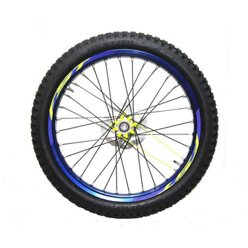 FRONT WHEEL TR. BLUE BRIGHT 19+YELLOW FLUOR HUB | Sherco