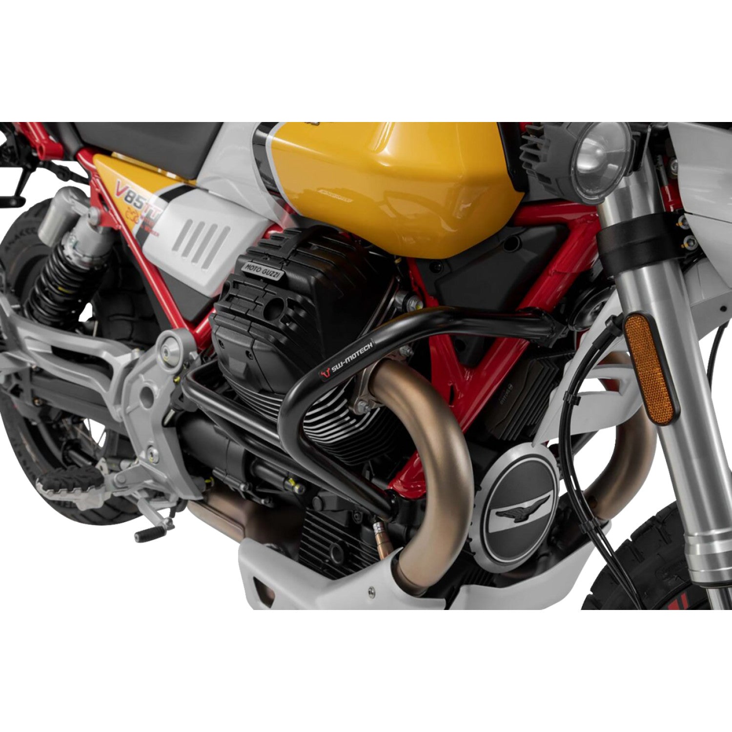 SW-Motech Crash Bar - Left/Right - Black - Moto Guzzi - V85 TT/Travel SBL.17.925.10000/B | Engine Protectors