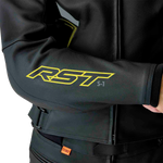 RST S1 D3O Leather CE Jacket - Black/Grey/Fluro Yellow - L