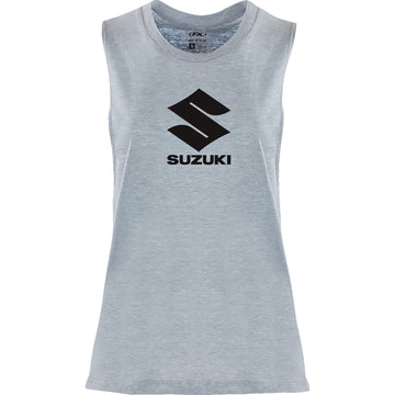 FACTORY EFFEX Women's Suzuki Idol Muscle Tank Top - Light Heather Blue - Medium 27-87452