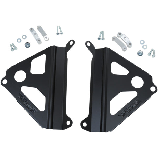Works Connection Radiator Brace Set - Black - Yamaha 18-B280