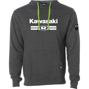 FACTORY EFFEX Kawasaki Sixty Two Pullover Hoodie - Heather Charcoal - Large 27-88104