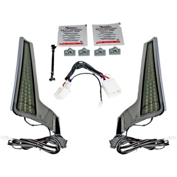 Custom Dynamics Fascia LED Light Panels - Chrome/Smoke CD-FASCIA-HD-CS