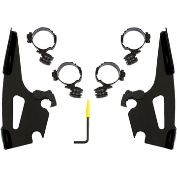 Memphis Shades Batwing Mounting Kit - Black - Honda MEB2067