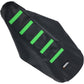Moose Racing Ribbed Seat Cover - Black Cover/Green Ribs - Kawasaki KX8514-33RT