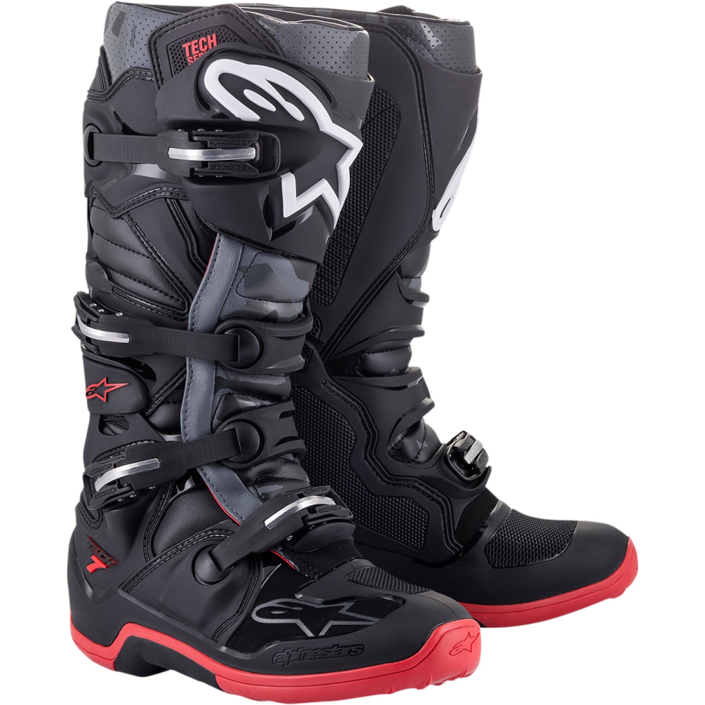 ALPINESTARS Tech 7 Boots - Black/Gray/Red - US 8 2012014-1153-8