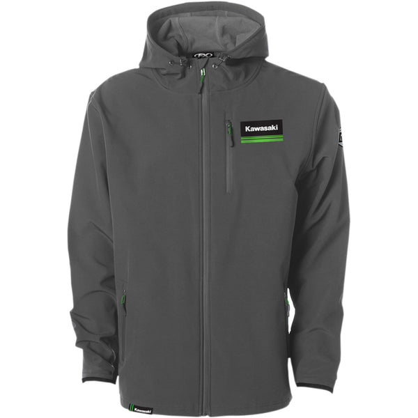 Factory Effex Kawasaki Track Jacket - Gray - 2XL 22-85118