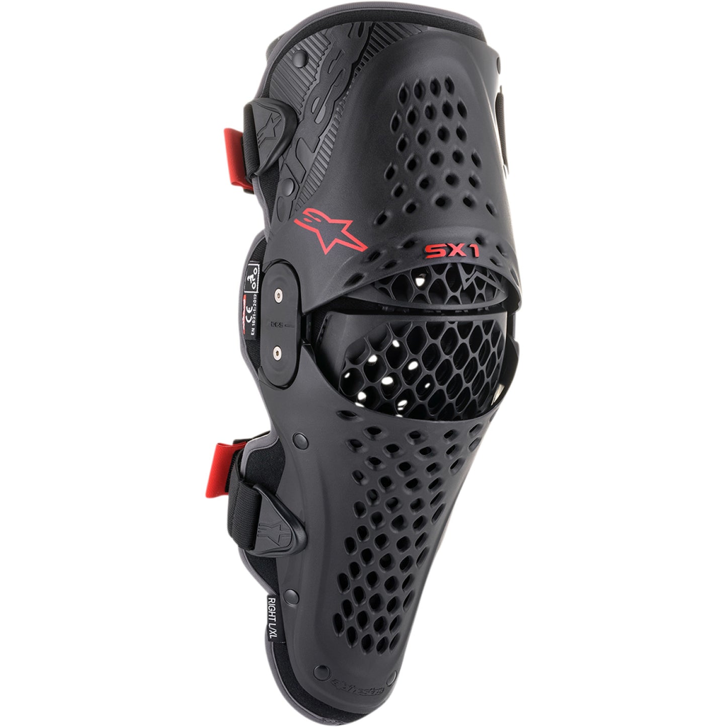 ALPINESTARS SX1 v2 Knee Guards - Black/Red - S/M 6506321-13-S/M