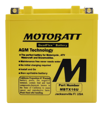 Battery Mbtx16u Sealed Factory Activated